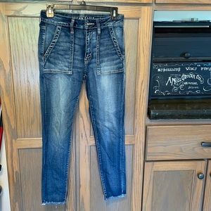 American Eagle next level stretch hiRise Jeggings CROP 4R excellent🇺🇸